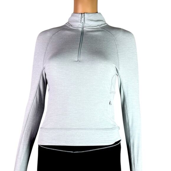 7 Diamonds Light Gray 3/4 Zip Sweatshirt - Picture 1 of 6